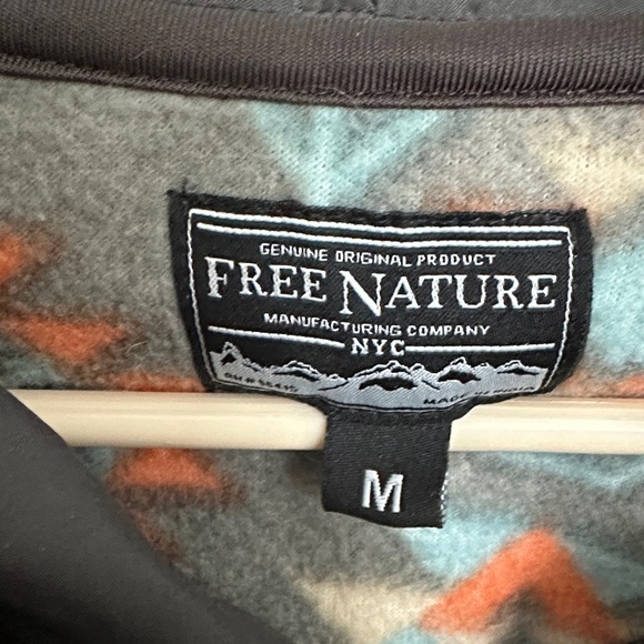 Pendleton-like  Multicolor Geometric Pattern Hoodie - Picture 2 of 4